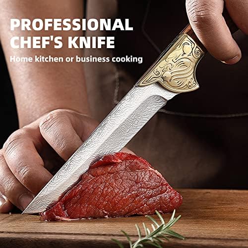 Veisky Faca faca japonesa japonesa de alto carbono aço inoxidável faca de cozinha profissional chef de cozinha para carne de peixe frango com alça ergonômica