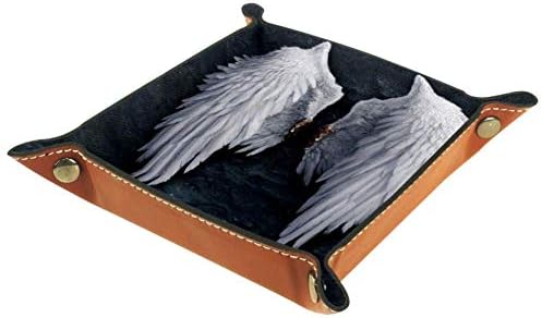 AISSO BRONGENG Angel Wings Leather Bandey Organizador para carteiras, relógios, chaves, moedas, telefones celulares