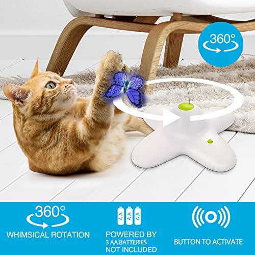 All for PAWS Interactive Cat Butterfly Toy com recargas de 6pack