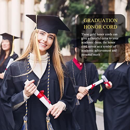 Cordão de graduação Almhh, cordão de honra de graduação em azul/ouro 67,7 polegadas com borlas para dias de pós -graduação e