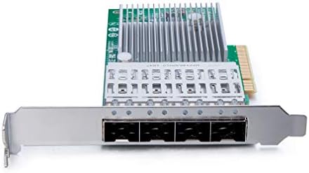Adaptador de rede convergente de 10 GB para Intel X710-DA4, com chipset Intel XL710-BM1, PCI-E x8, portas quadrívantes