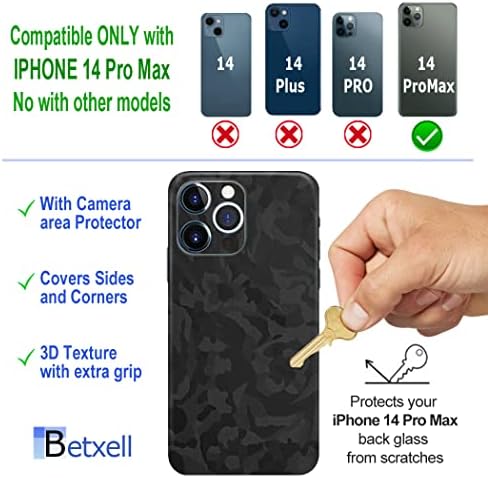BETXELL iPhone 14Promax Skin Wrap 3M Protetive Compatible With Case