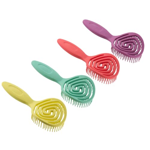 DOMPEL HABEL Brush Pirulito, cerdas antistáticas, para todos os tipos de cabelo, esse conjunto de pincéis vem em quatro deliciosos