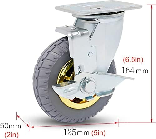 Placas de placa de Lumecube rodas de placa giratória Rodas, lançadores de móveis de borracha para serviço pesado, rodas
