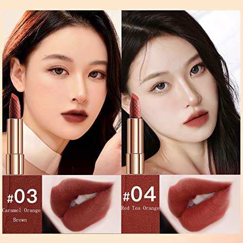 Knixhult Velvet Lipstick Matte Conjunto com pouc de corrente de glamour, 2023 Novo conjunto de batom fosco à prova d'água, conjunto