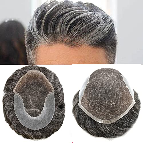 Toupee for Men Substituição de cabelos 8x10 Lace suíça dianteira masculina Toupee virgem