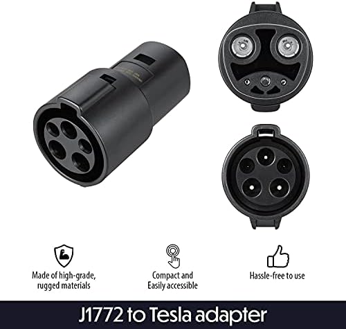 Pacote Lectron - J1772 para Tesla Adaptador de carregamento e Tesla branca para J1772 Adaptador de carregamento