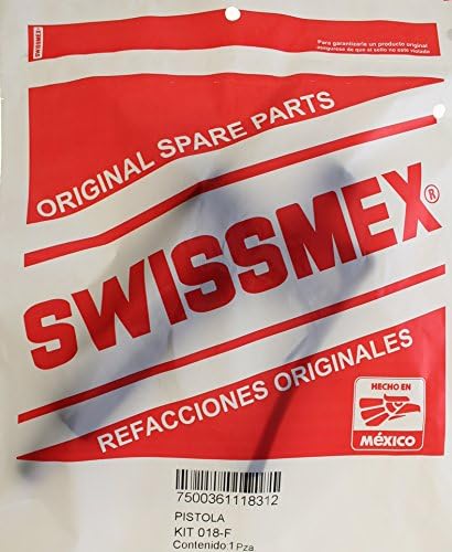 Swissmex Kit 018-F, pistola de pulverização preta Wissmex com filtro embutido e aderência