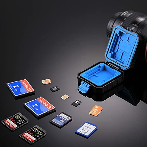 11 Caixa de cartão de memória de slots, Puluz resistente à água Anti-Shock Memory Card Wallet Storage para 3SIM + 2XQD + 2CF +