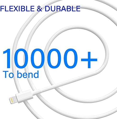 3 pacote [certificado MFI da Apple] carregador de iphone 10 pés, cabo de raios longos de 10 pés, cabo de carregamento de
