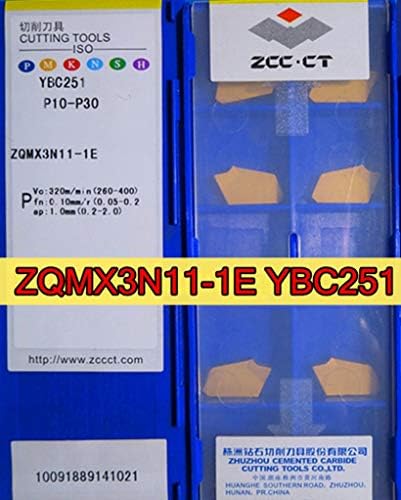 FINCOS ZQMX3N11-1E YBC251 = SP300 10PCS 50PCS ZCC.CT CARBIDO INSERIÇÃO YBC251 = P10-P30 Processamento: Aço-: 4mm 50pcs)