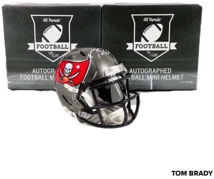 2022 Hit Parade Parade Autographed Football Mini Capacete Série 7 Caixa de Hobby - Tom Brady - Mini Capacetes Autografados da NFL