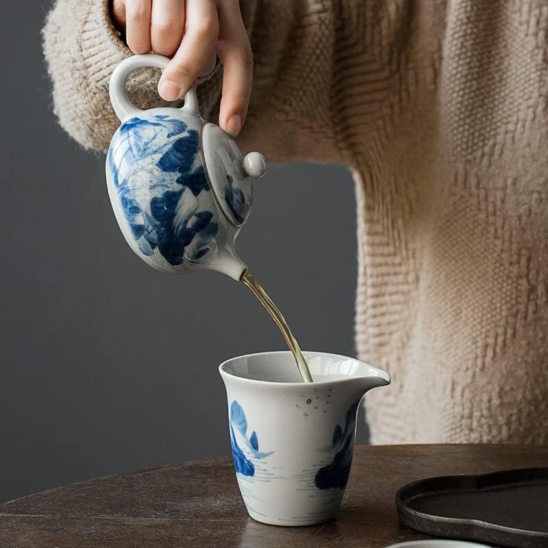 Montanhas antigas chinesa chinês chaleira cerimônia azul bule de chá de chá de leite oolong the the the guan yin jasmine japonês