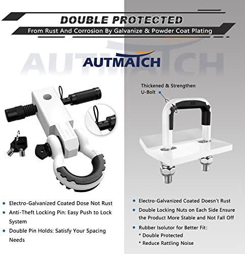 Receptor de engate de alvoroço de automóveis de 2 polegadas com hitch apertador Anti-Battle Blatt