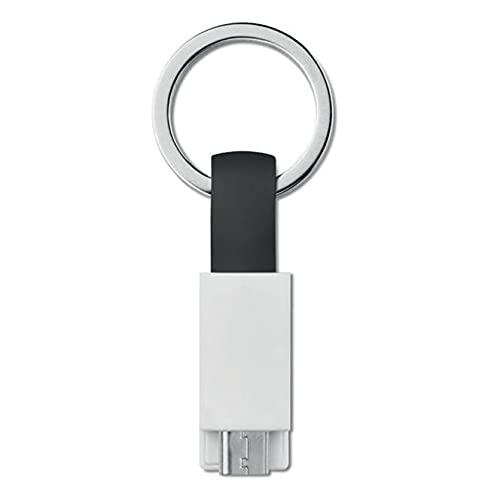 Cabo de ondas de caixa compatível com ZTE Blade A3 Joy - Micro USB Keychain Charger, Chave de Micro USB Cabo para Zte Blade A3 Joy - Jet Black