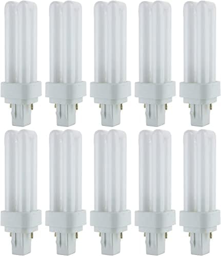 Sunlite PLD13/SP35K/10PK 3500K Fluorescente branco neutro 13W PLD PLD duplo em forma de U Bulbos CFL de tubo duplo com 2 pinos