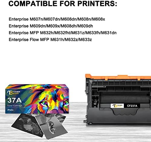 Substituição do cartucho de toner compatível com toner para o Toner para HP 37A CF237A 37X CF237X ENTERPRISE M607 M608