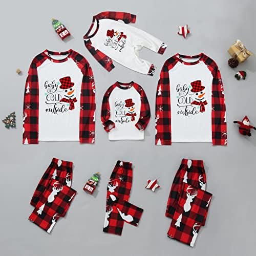 Família XBKPLO Conjunto de roupas de dormir Loungewear, Christmas Sleepwear Family Conjunto de pijamas familiares com pijamas