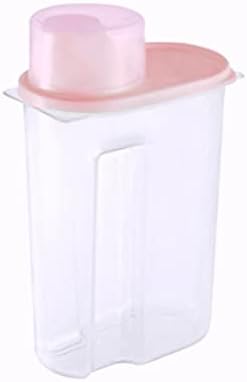 JAHH 1.9/2.5L Distribuidor de cereais com caixa de armazenamento de tampa Arroz de arroz de rice plástico latas de jarras seladas