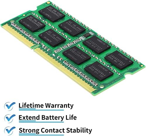 Memória do laptop Hadtk PC3L-12800S 4 GB SO-DIMM 204PIN Não ECC Expansão de memória, suporta tensão 1.35V e 1.5V