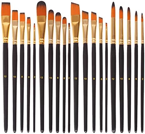 LMMDDP Polo de madeira preto 5 conjuntos de escovas de aquarela Brushes de pintura de nylon Pinco de arte de pintura de arte