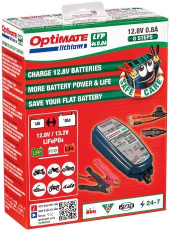 Optimate Lítio 4S 0.8A, TM-471, 8 etapas 12,8V 0,8A Carregador de economia de bateria selado e mantenedor