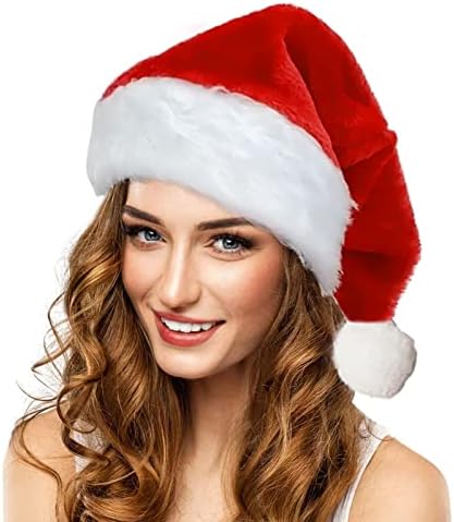 2pack chapéu de natal chapéu de santa chapéu de férias de natal para adultos unissex veludo de veludo clássico Santa