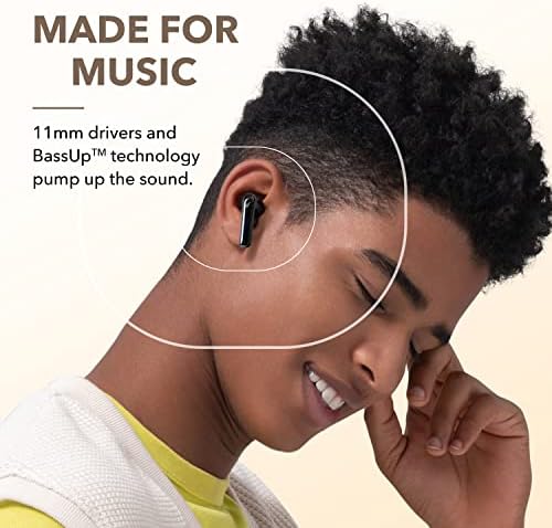 Soundcore Life Note 3 XR True Wireless fones de ouvido com som batendo som, 6 microfones para chamadas claras, cancelamento de