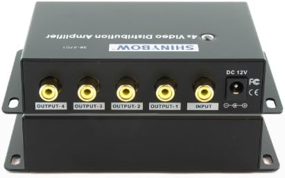 Amplificador de distribuição de vídeo composto de 4-Way Shinybow, amplificadores/extensores/conversores A/V