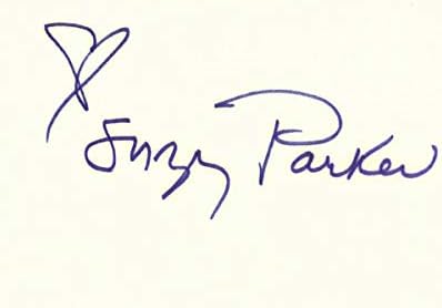 Suzy Parker assinou o modelo de cartão de índice autografado atriz JSA JJ41009