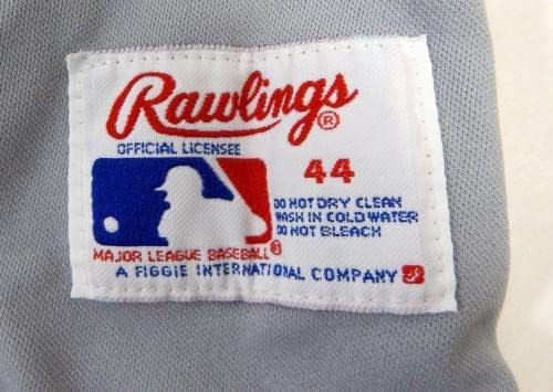 1991 California Angels Scott Lewis 46 Game usou Grey Jersey 44 DP14377 - Jerseys MLB usada para jogo MLB