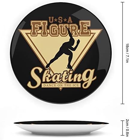 EUA Placas de patinação figurada dos EUA China de placas decorativas Craft off off com exibição Stand para decoração de parede
