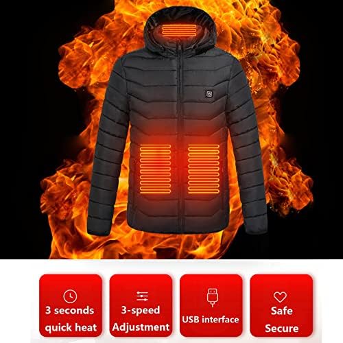 Jaquetas de inverno ymosrh para homens jaqueta aquecida colete de aquecimento de aquecimento com casacos e jaquetas mais quentes