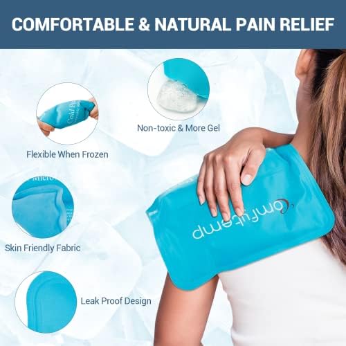Pacotes de gelo de dupla face confortável para lesões e pacote de gelo para pacotes de alívio da dor nas costas