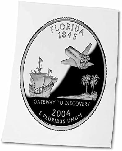3drose Fleene Special Edition USA Coins - Florida Collectble Quarter - Toalhas