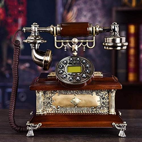 WYFDP Antique Telefone fixo de luxo de luxo de luxo Telefone líquido com fio para hotel em casa