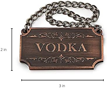 Decanter tags conjunto de cobre de 8 para álcool - o savant do vinho - Dia dos Pais - Botthe - uísque, uísque, uísque, bourbon,