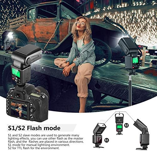 NEEWER 750II TTL Câmera Flash Speedlite com tela LCD, compatível com Nikon D4 D5 D60 D90 D100 D200 D300S D300 D500 D610 D700 D750