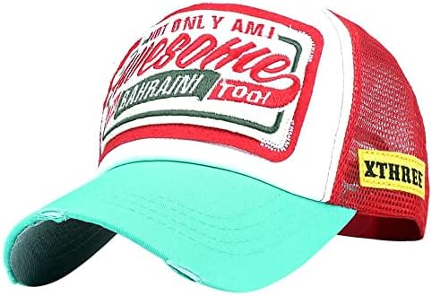 Trucker Hat Men Mulheres jovens Mesh adulto Baseball Snapback Cap ajustável Chapéu em corrida Bordado Sun Hat for Sport