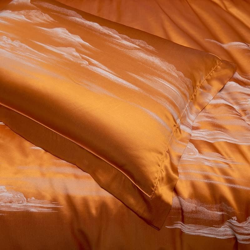 N/um conjunto de roupas de cama de cetim de algodão com algodão de algodão de longo prazo