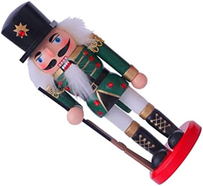 ABOOFAN Christmas Wooden Nutcracker decoração soldado soldado gingerbread homem estatueta de madeira quebra -nozes King Puppets