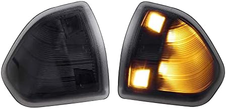 Motoparacc Smoked LED Mirror Gurn Lights para 68302828AA 68302829AA, caminhão direita e lâmpada esquerda para Dodge Ram 1500 2500