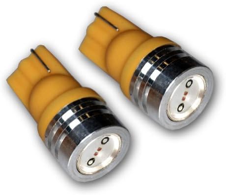 TuningPros LEDFS-T10-YHP1 Sinal frontal Lâmpadas LED BULBS T10 CULTA, LED DE HATA LED AMAREL