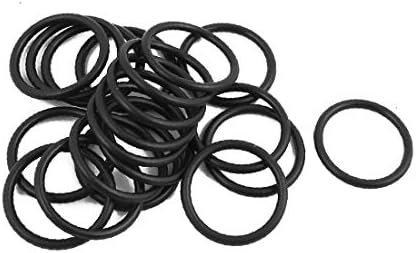 X-Dree 20 PCs preto 20mmx1,9mm anel de vedação resistente a óleo Ormol de borracha NBR NBR (20 piezas negros 20mmx1,9mm Anillo