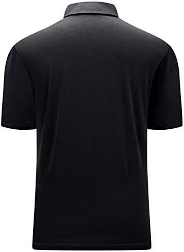V Valanch Mens Golf Polo Camisa de manga curta Desempenho de uma camisa catiônica de uma camisa de tênis esportiva casual