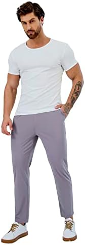 Calça de viagem de alongamento de alongamento de abletree 27 Unsam rápido seco leve e leve calça de moletom Casual corredores com bolsos