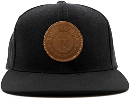 Stone Brewing Criterion Leather Patch Snapback Hat Black