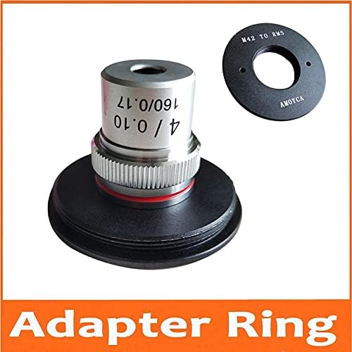 Acessórios para microscópio 20,2 mm para microscópio biológico, M42 para RMS Adaptador de alumínio Ring Montagem na câmera digital