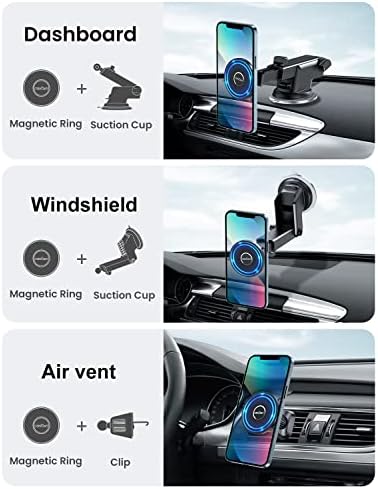 CIENCIMY Compatível com montagem de carro MagSafe para pára -brisa/painel/ventilação de ar de ar de ar de ar de ar para iPhone