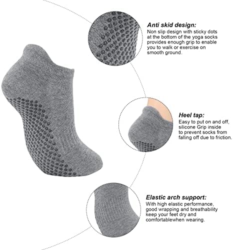 Meias de aderência de Zando para mulheres não deslizam meias de ioga aconchegam meias pilates meias com meias de compressão